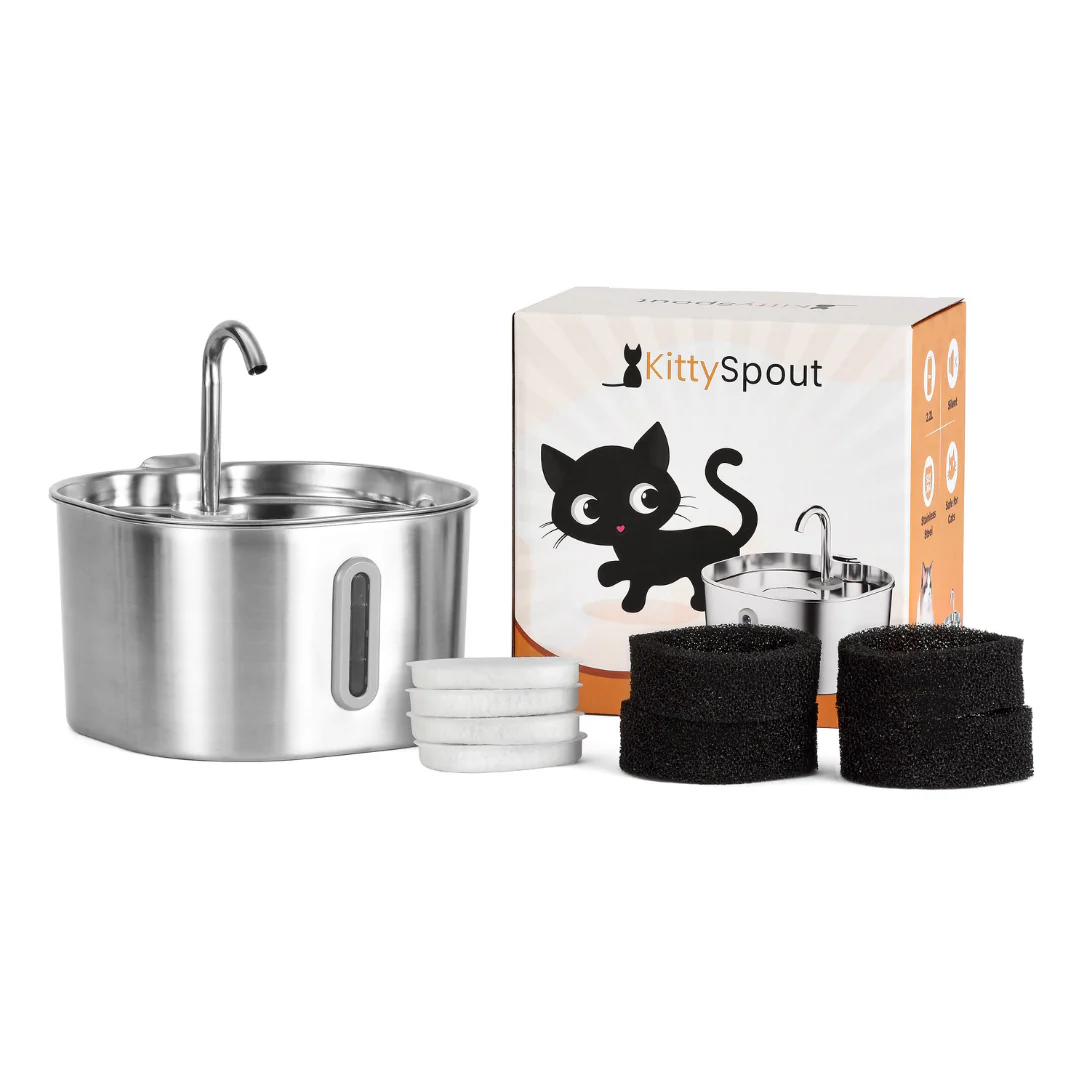 Like New The KittySpout - Health & Happiness Cat Kit (2.2L) - 2 Month: KittySpout + 4 filter sets + AC adapter - Image 3