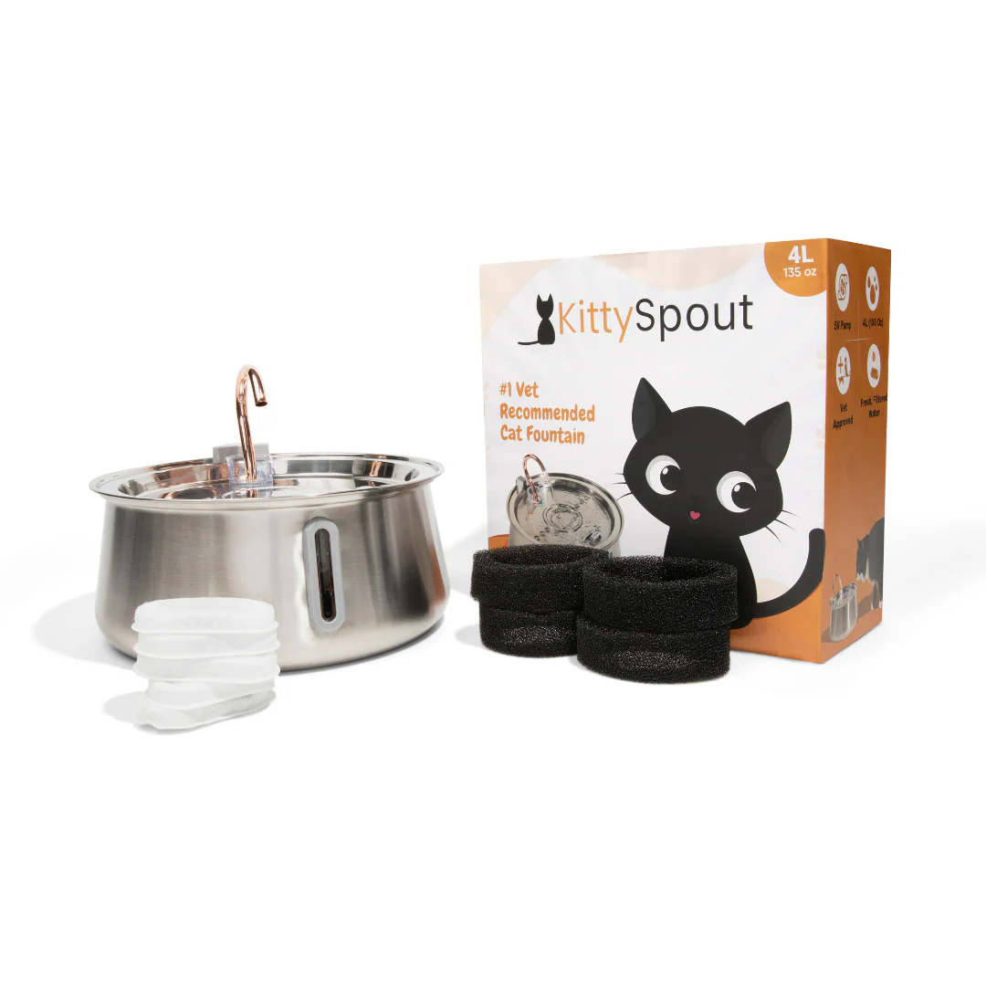 Pre-Owned The KittySpout 2.0 - Health & Happiness Cat Kit - 4 Month: KittySpout + 8 filter sets + AC adapter + FREE gift - Image 2