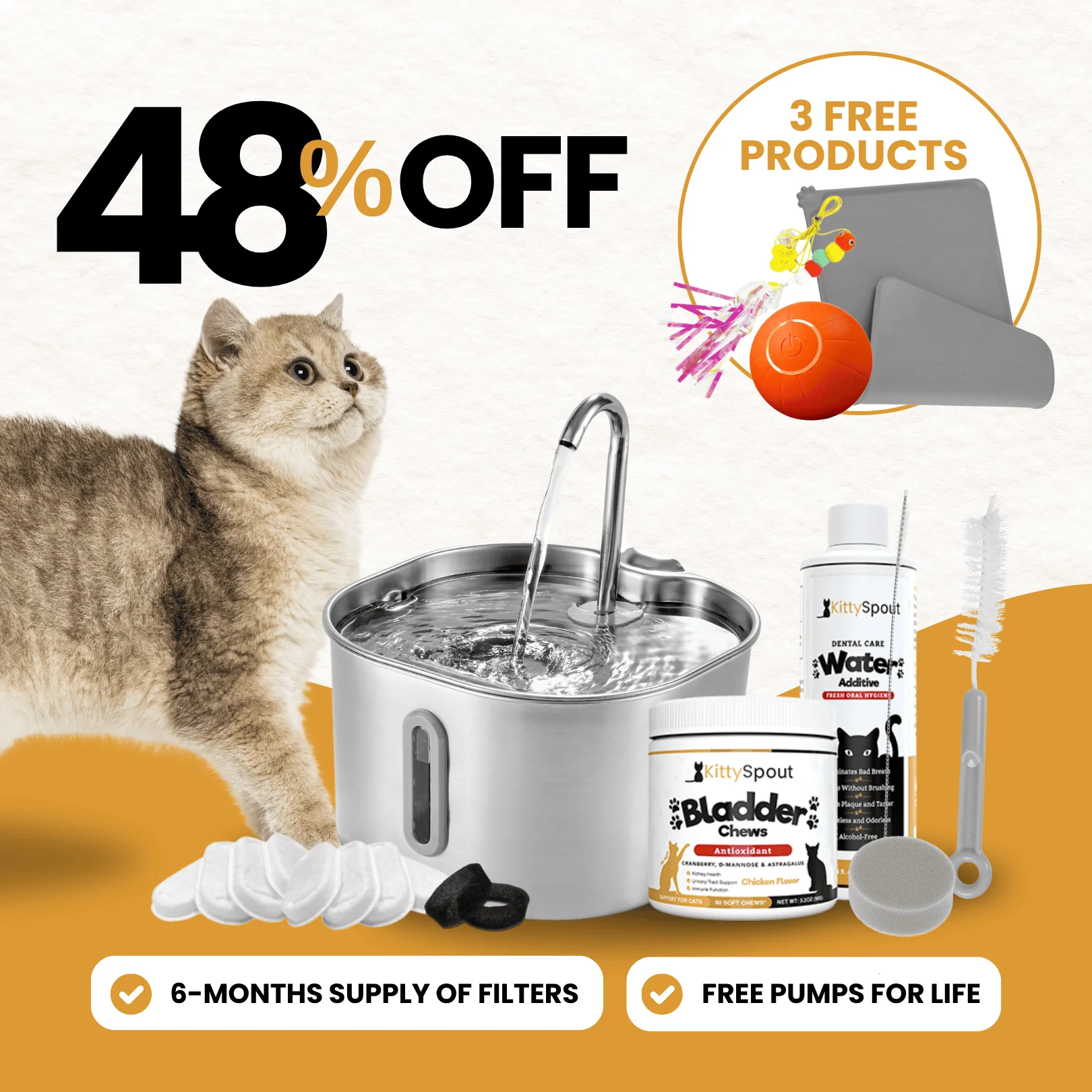 The KittySpout™ - 2.2L Hydration & Health Bundle